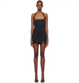 Dion Lee Aprion Mini Dress Black Size AU 6