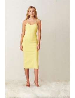 Bec & Bridge Gemma Midi Dress Yellow Size 10 for rent on The Volte - image 1