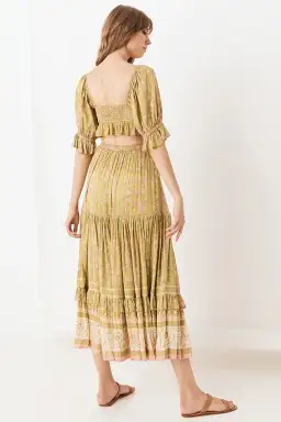 Spell and the Gypsy Dahlia Crop Top and Maxi Skirt Set Print 6 for rent on The Volte - image 3