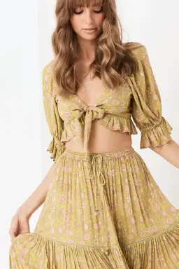 Spell and the Gypsy Dahlia Crop Top and Maxi Skirt Set Print 6 for rent on The Volte - image 2