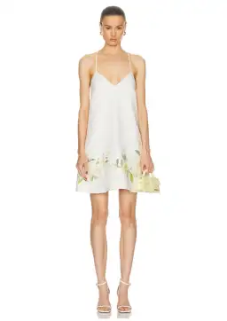 Zimmermann Harmony Swing Mini Dress Ivory Magnolia Size 0 / AU 8 for rent on The Volte - image 1