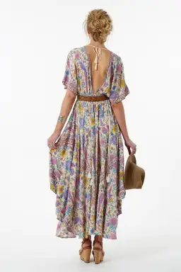 Spell and the Gypsy Lovebird Halfmoon Gown Chamomile Print Size 6 for rent on The Volte - image 2