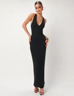 Effie Kats Eiza Gown Black Size 8