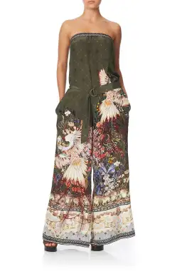 Camilla Watchful Wings Strapless Jumpsuit with D Ring Belt Size XS / AU 8