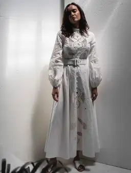 Ixiah Cosmos Maxi Dress White Size 6