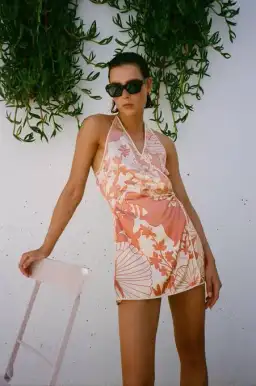 Sir The Label Como Twist Mini Dress in Paradiso Print Size 10 for rent on The Volte - image 3