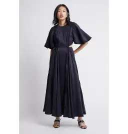 Aje Revitalise Midi Dress Ink Size AU 12