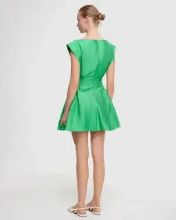 Acler Emery Mini Dress in Shamrock Size AU 14 for rent on The Volte - image 3