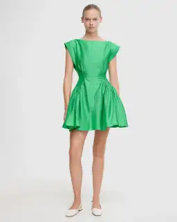 Acler Emery Mini Dress in Shamrock Size AU 14 for rent on The Volte - image 1