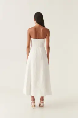 Aje Vibration Jacquard Gown Ivory Size AU 10 for rent on The Volte - image 3