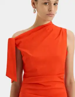 Sir the Label Dahlia Mini Dress in Tangerine Size 1 (AU 8) for rent on The Volte - image 4