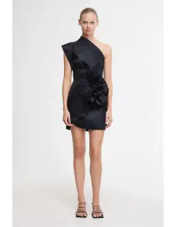 Acler Webster Minid Dress Metallic Black Size 8