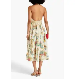 Zimmermann Clover Halterneck Shirt Dress Floral Print Size 1 / AU 10 for rent on The Volte - image 2