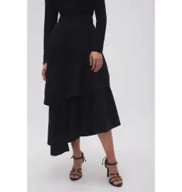 Aje Interlace Midi Skirt Black Size AU 8 for rent on The Volte - image 2