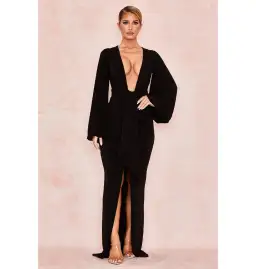 House of CB Alexandra Dress Black Size AU 8  for rent on The Volte - image 1