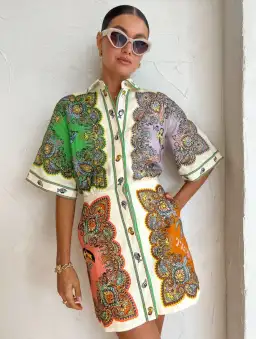 Alemais Trippy Troppo Mini Dress Multi Size 14 for rent on The Volte - image 2