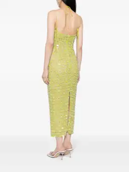 Rachel Gilbert Lucinda Midi Dress with Crystals Lime Size 3 / AU 12 for rent on The Volte - image 2