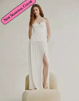 Manning Cartell Double Time Pleat Dress in White | Size S Small AU 8 for rent on The Volte - image 3