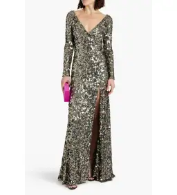 Rachel Gilbert Fleur Gown Gunmetal 6/AU18
