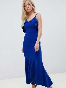 Fishtail dress blue size 8 for rent on The Volte - image 1