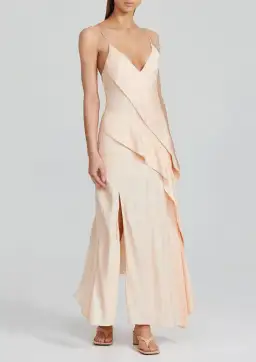 Acler Godwick Slip Dress Peach Orange Size 8 for rent on The Volte - image 1