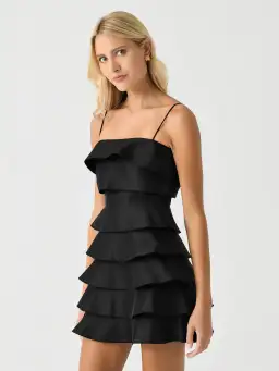 Acler Black Balderstone Mini Dress Black Size 8 for rent on The Volte - image 2