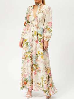 Zimmermann Heather Plunge Long Dress Floral Size AU 6 for rent on The Volte - image 1