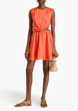 Aje Holly Cut Out Mini Dress Coral Size 16