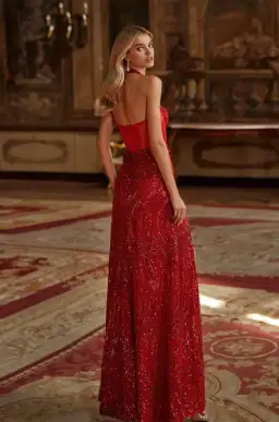 Alamour The Label Jackie Sequin Gown Red Size XL (AU 16) for rent on The Volte - image 4