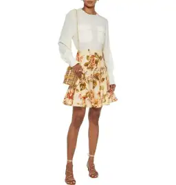 Zimmermann Resistance Flip Skirt Floral Size 0 / AU 8 for rent on The Volte - image 1