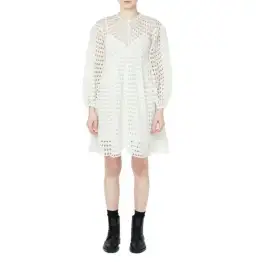 Zimmermann Poppy Eyelet Mini Dress Ivory Size 0 / AU 8  for rent on The Volte - image 1