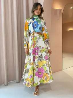 Alemais Farrah Cut Out Dress Multi Size AU 10 for rent on The Volte - image 0