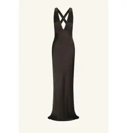 Shona Joy La Lune Plunged Cross-Back Gown Black Size AU 8 for rent on The Volte - image 4