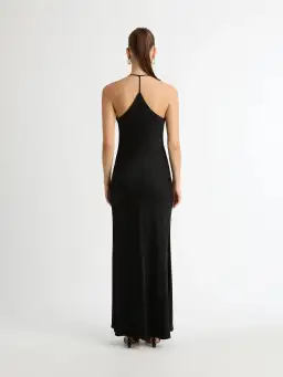 Sheike Ivy Draped Maxi Dress Black Size 10 for rent on The Volte - image 3