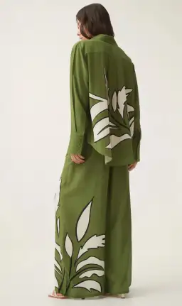 Aje Planetary Silk Oversized Shirt & Pants Set Size 12 for rent on The Volte - image 4