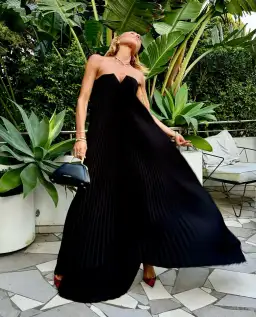 L’Idee Black Tie Gown in Noir Size 12  for rent on The Volte - image 5