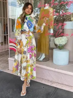 Alemais Farrah Cut Out Midi Dress Floral Size 8 for rent on The Volte - image 6