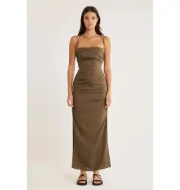 Rumer the Label Mecca Midi Dress in Mocha Size Small / AU 8