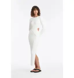 Sir the Label Celena Draped Dress in Ivory Size AU 8