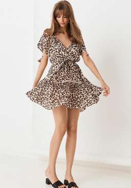 Spell Bodhi Leopard Mini Dress Size S for rent on The Volte - image 1