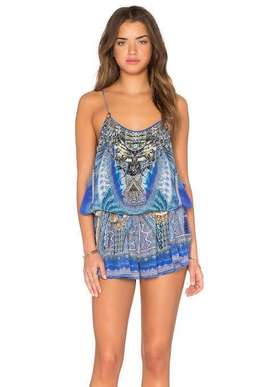 Camilla Palace of Dreams Shoestring Strap Playsuit Print Size 1 for rent on The Volte - image 2