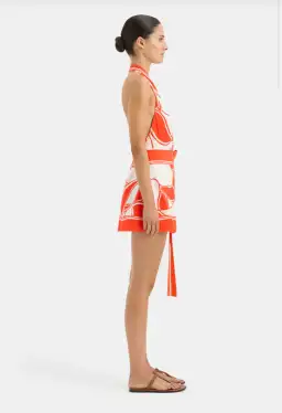 Sir the Label Ramona Wrap Halter Mini Dress Mariposa Lily Size 10 for rent on The Volte - image 2