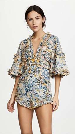 Alice McCall Choose Me Romper Blue Floral Size 8