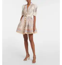 Zimmermann High Tide Mini Shirt Dress in Odyssey Print Size 3 / Au 14 for rent on The Volte - image 1
