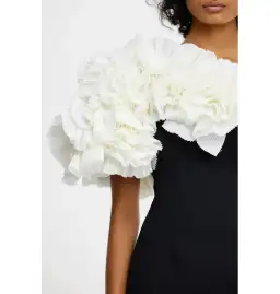 Acler Hampstead Midi Dress in Black and Ivory Size AU 12 for rent on The Volte - image 3