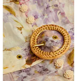 Zimmermann Lyrical Buttoned Mini Dress Floral Size 3 / AU 14 for rent on The Volte - image 4