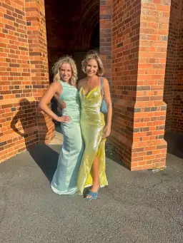 Michael Lo Sordo Nicole Drape Crystalline Dress Yellow Size 8  for rent on The Volte - image 6