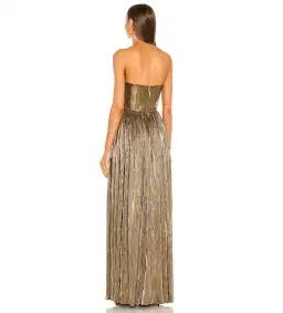 Bronx and Banco Strapless Gown Gold Size 8  for rent on The Volte - image 2