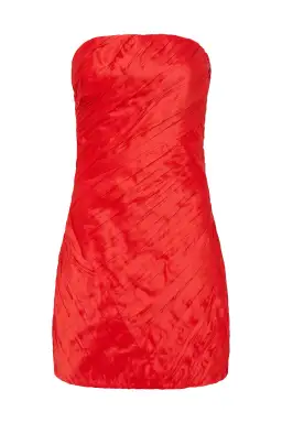 Aje Anima Ruched Mini Dress Red Size 8 for rent on The Volte - image 4