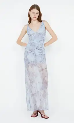 Bec & Bridge Danica V Neck Maxi Dress Chambray Rose Blue Size 10 for rent on The Volte - image 7